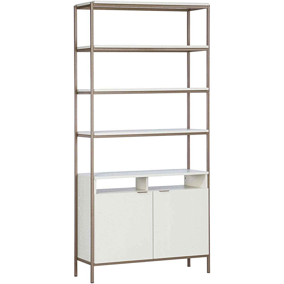 SUNPAN 107644 Ambrose Champagne Gold  Cream Modular Bookcase Large